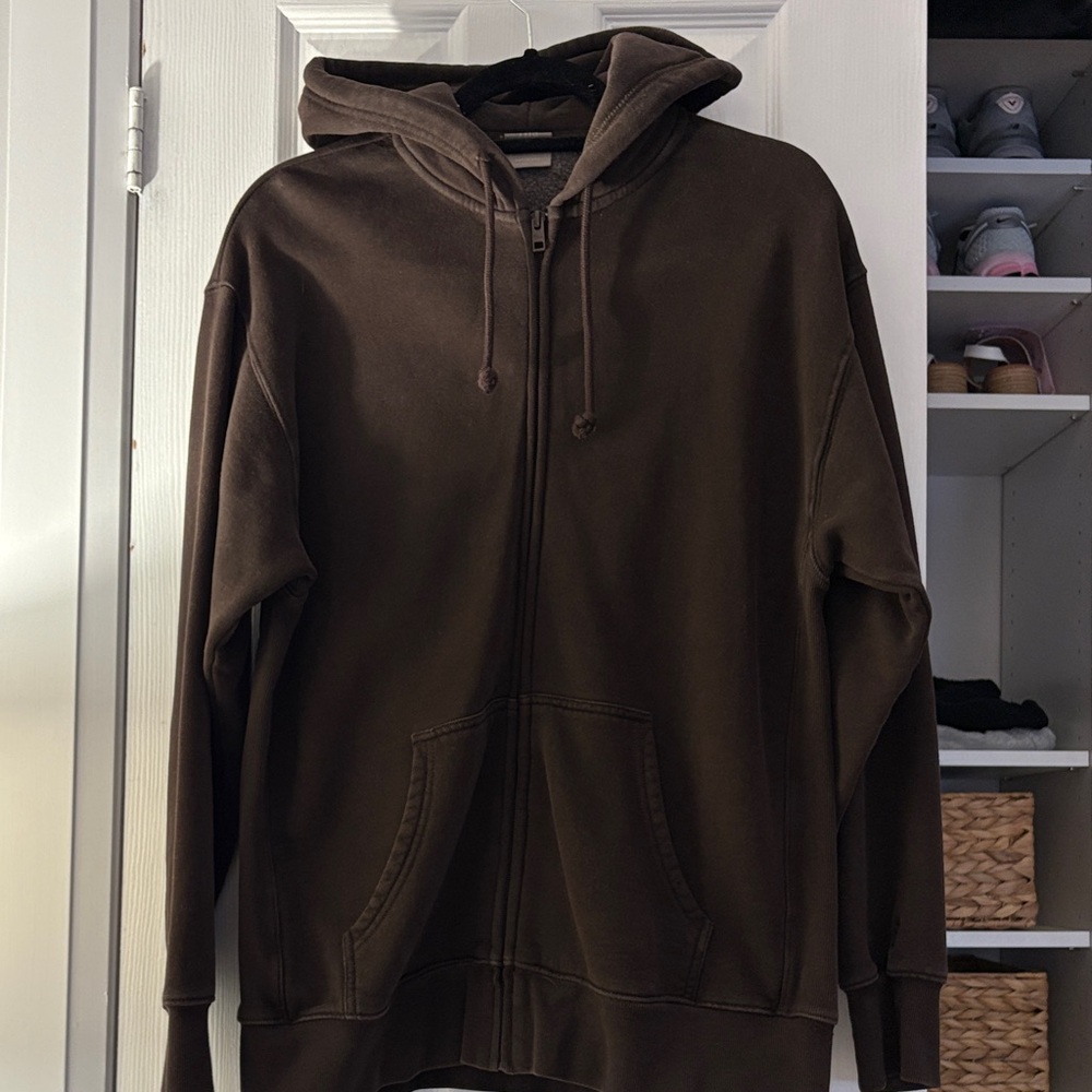 TNA cozy fleece boyfriend zip up